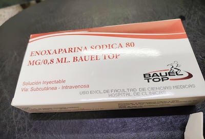 Anticoagulante vencido, proveído a un paciente en el Hospital de Clínicas, según la denuncia.