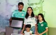 Gustavo Gómez celebró sus 400 partidos con el Palmeiras rodeado del amor de su esposa Jazmín Torres y sus hijos Pía y Lucca.
