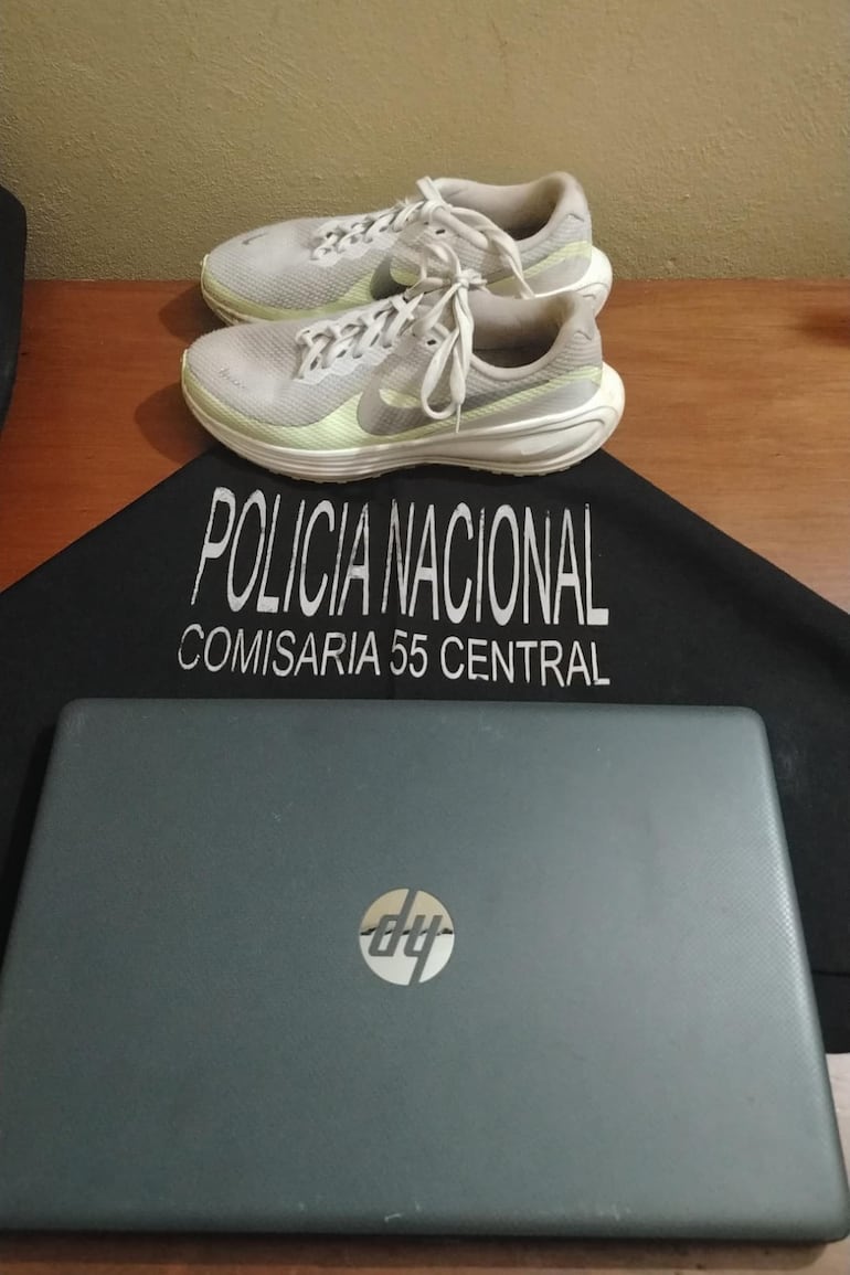 Los objetos robados fueron recuperados por la Policía.