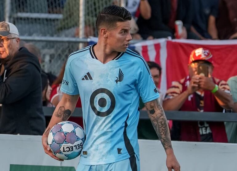 James Rodríguez, del Minnesota United.