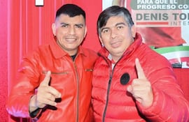 El intendente Denis Torres y el concejal Hebert Roa.