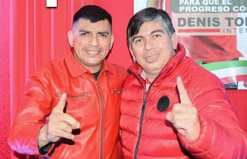El intendente Denis Torres y el concejal Hebert Roa.