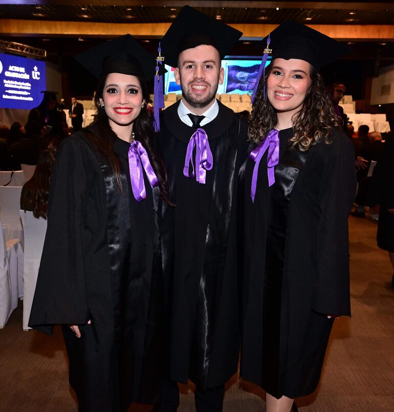Patricia Recalde, Andrés Arzamendia y Cecilia Gómez.