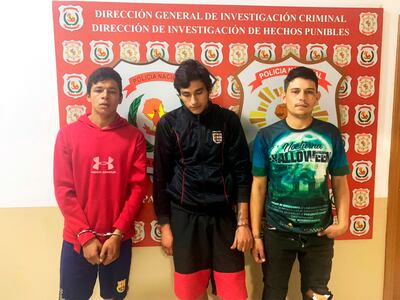 Juan Ángel Gómez Cardozo, Rodrigo Daniel Colmán Chamorro y Gilberto Braga Gómez.