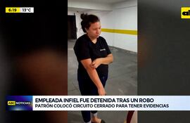 Video: Empleada infiel fue detenida tras un robo