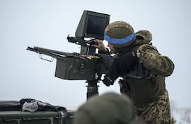 Unidad ucraniana antidrones, en la región de Chernihiv.