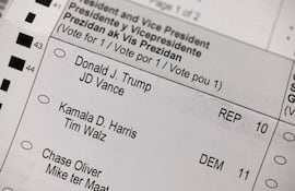 La papeleta de votación en Estados Unidos.