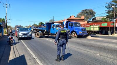 Ñemby camioneros protesta