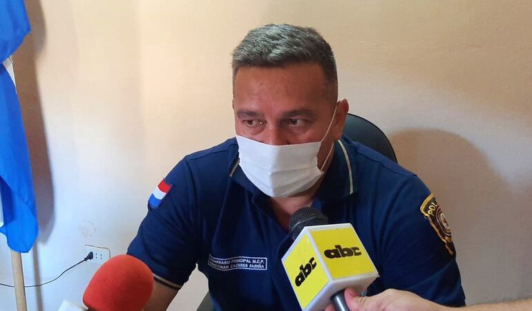 Jefe de Investigación de Hechos Punibles de Guairá, comisario principal Cristhian Cáceres.