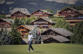 Thriston Lawrenc, el mejor en Crans Montana, Suiza.