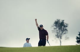 Luke Brown (27 años), líder del Abierto Joburg, del DP World Tour.