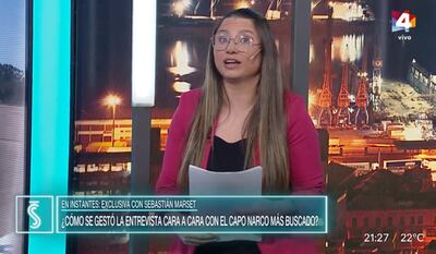 La Periodista Patricia Martin Longo, quien entrevistó a su compatriota Sebastián Marset.