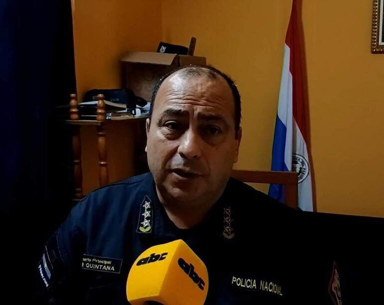 Comisario Edgar Quintana, jefe de la Comisaría 13 de Pedro Juan Caballero.
