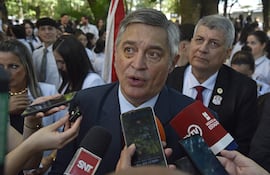 El ministro de Educación, Luis Ramírez, durante la inauguración de obras en el Colegio Nacional de la Capital (CNC).