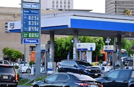 Estación de servicios en Los Angeles, California.