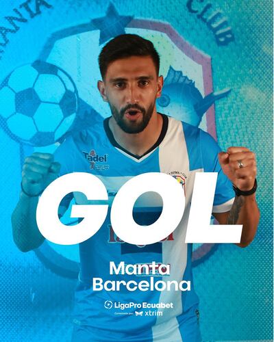Richart René Ortiz marcó su primer gol con la casaca del Manta FC de Ecuador.