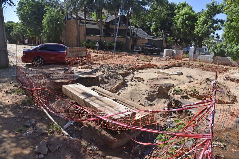 Foto de obras en la zona del barrio San Pablo.