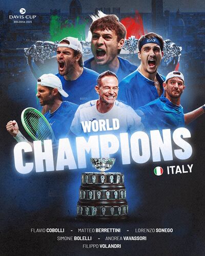 Protagonistas de la nueva conquista de Italia en la Copa Davis.