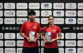 Facundo Acuña y Florencia Paiva en el podio.