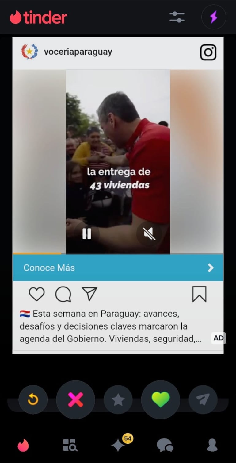 Los anuncios “programáticos” oficiales aparecieron en Tinder.