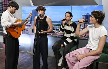 El grupo alemán JEREMIAS estuvo presente en ABC Tv compartiendo sus canciones antes de los dos shows que ofrecerá hoy y mañana en Asunción.