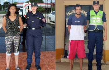 Porfiria Diana Giménez Aguirre y Cristhian Rolón Maidana, imputados por el homicidio de Amalia Beatriz Cáceres González