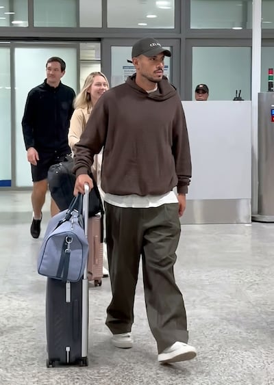 Arnaldo Antonio Sanabria Ayala (4 de marzo de 1996), a su llegada a Porto Alegre.