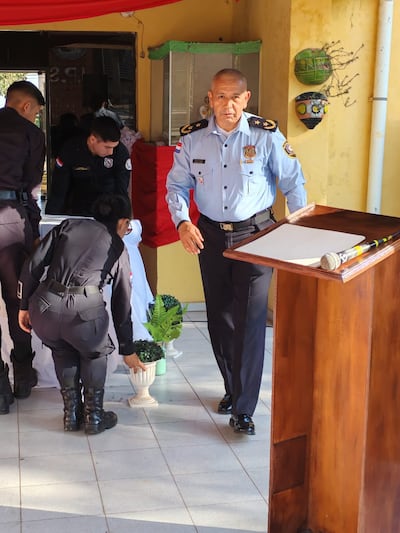 Comisario Juan Agüero, jefe de la Policía en Asunción.