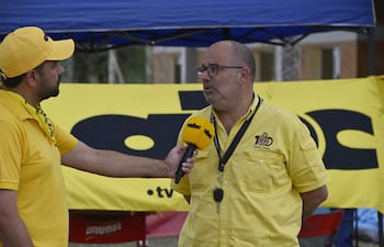 Javier Bento, director de la prueba del Rally del Chaco 2026 durante la entrevista con ABC en la Terminal de Ómnibus de la ciudad de Mariscal Estigarribia, Paraguay.