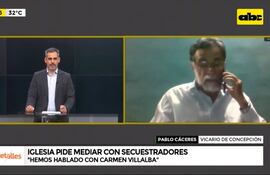Pablo Cáceres, vicario de Concepción, en contacto con ABC TV este domingo.