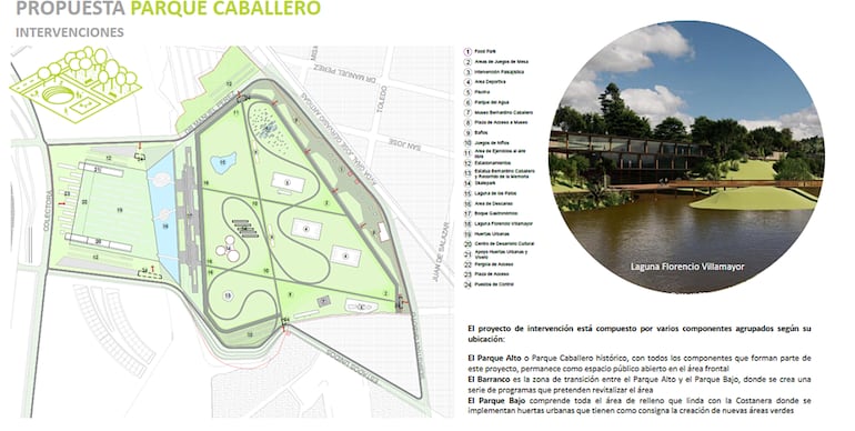 Propuesta de intervenciones para el Parque Caballero.