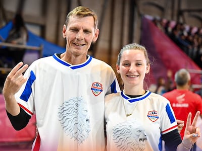 Marcos Moreira y Thaila Kreuz (d) ganaron la medalla de Plata en Bochas en los Juegos Odesur 2026.