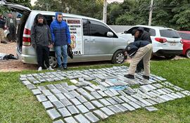Incautan alrededor de 200 kilos de cocaína en San Lorenzo. Dueña de vehículo aclaró que le robaron la furgoneta el año pasado.