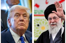 El presidente de Estados Unidos, Donald Trump, y el ayatolá Alí Jameneí, líder supremo de Irán.