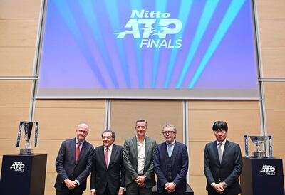 Andrea Gaudenzi (centro), presidente de la ATP, plantea que la Copa Davis se desarrolle cada dos años para espaciar el calendario y no de forma anual, como viene ocurriendo.