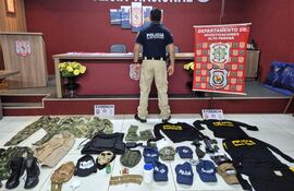 Las evidencias incautadas por los investigadores.