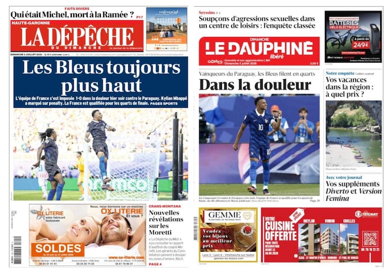 Algunos medios argentinos critican la actitud de Mbappé tras el partido.