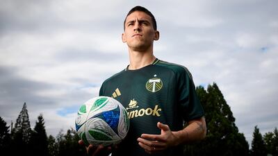Matías Rojas, durante su presentación como nuevo jugador del Portland Timbers.