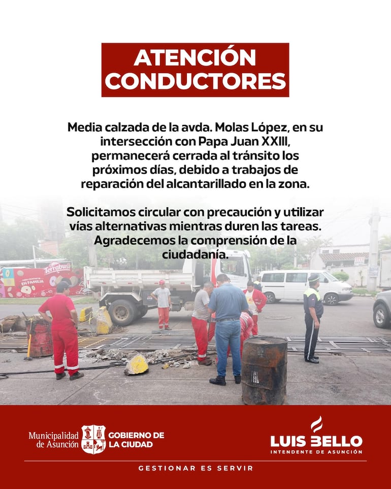 Obras en Molas López.