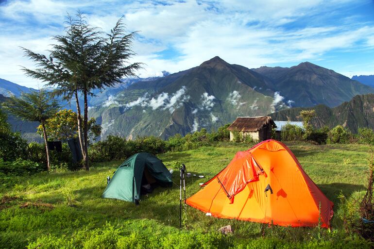Campamento camino a Choquequirao, Perú.
