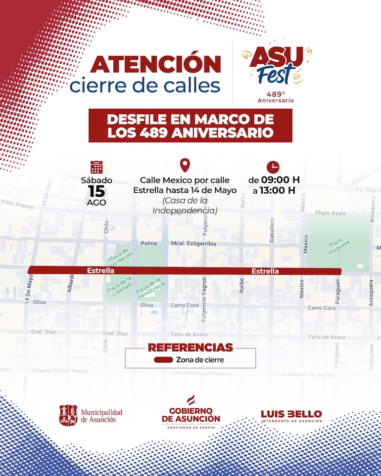 Cierre de la calle Estrella.