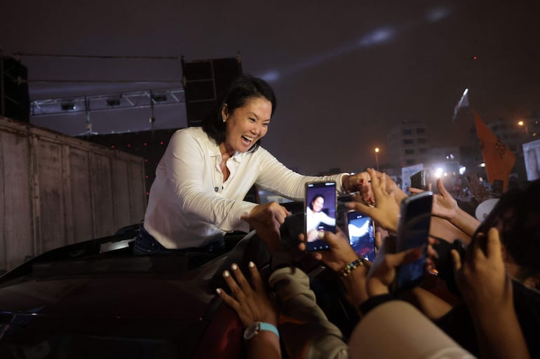 Keiko Fujimori, candidata presidencial por  Fuerza Popular.