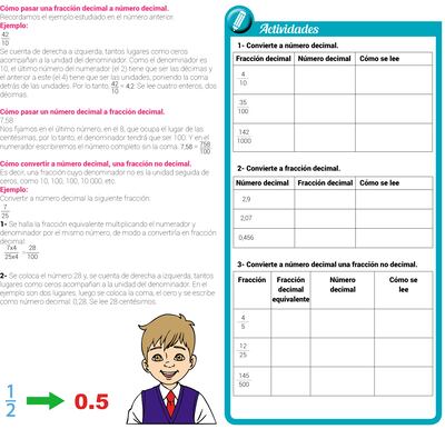 Fracciones decimales y números decimales