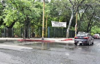 Calles del centro de Asunción marcadas para la implementación del estacionamiento tarifado.