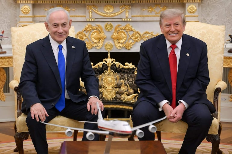 El presidente de Estados Unidos, Donald Trump, y el primer ministro israelí, Benjamin Netanyahu.