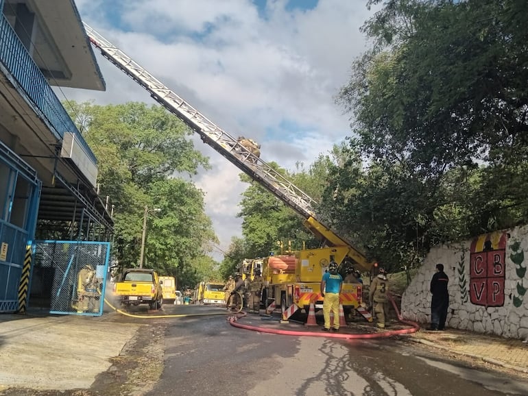 Práctica de los Bomberos Voluntarios 12-01-2026
