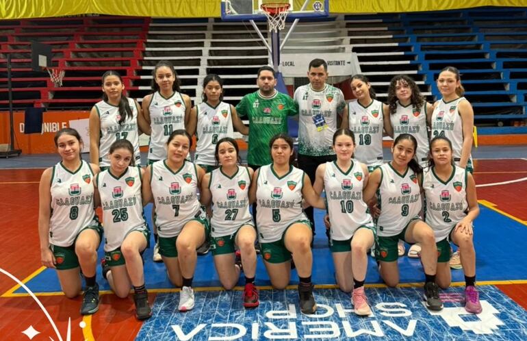 Combinado de Caaguazú que se consagró campeón nacional invicto en la categoría U15.