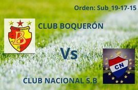 Anuncio del partido entre Boquerón de Asunción y Nacional de San Bernardino, durante el cual murió Ismael Domínguez, el 14 de setiembre de 2024.