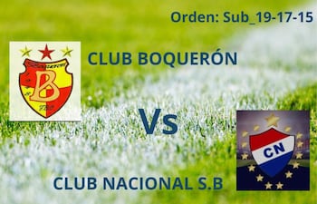 Anuncio del partido entre Boquerón de Asunción y Nacional de San Bernardino, durante el cual murió Ismael Domínguez, el 14 de setiembre de 2024.