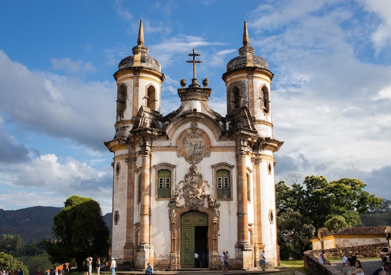 Iglesia de San Francisco de Asís, diseñada por Aleijadinho. Ouro Preto, Brasil.